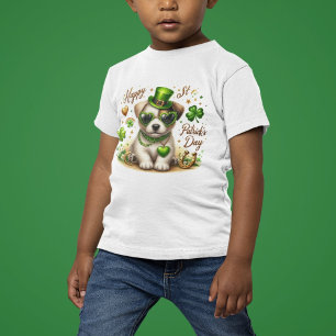 Happy St. Patrick's Day Puppy Toddler T-Shirt