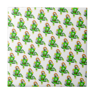 Happy St. Patrick's Day  Rabbit Ceramic Tile 