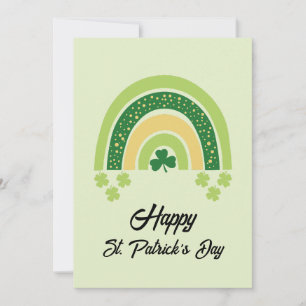 Happy St. Patrick's Day Rainbow Green Gold Holiday Card