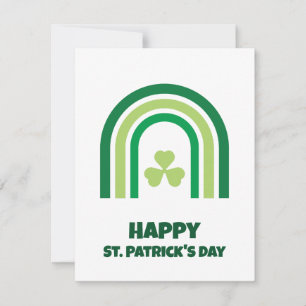 Happy St. Patrick's Day Rainbow Green Holiday Card
