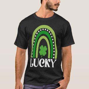 Happy St Patrick's Day Rainbow Lucky Shamrock Iris T-Shirt