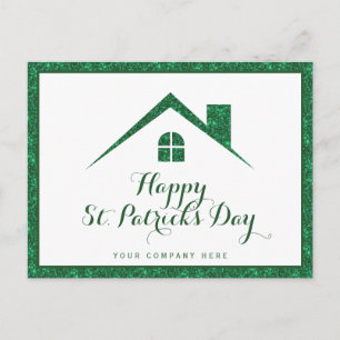 Happy St. Patrick's Day Real Estate House Postcard