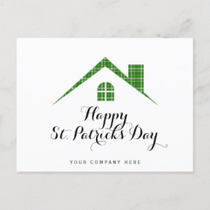 Happy St. Patrick's Day Real Estate House Postcard