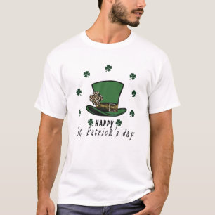Happy St. Patrick's Day Retro Green Leopard Shamro T-Shirt