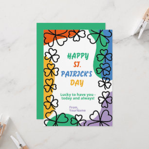 Happy St. Patrick's Day Retro Greeting Card