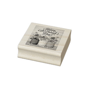 Happy St Patrick's Day Rubber Stamp