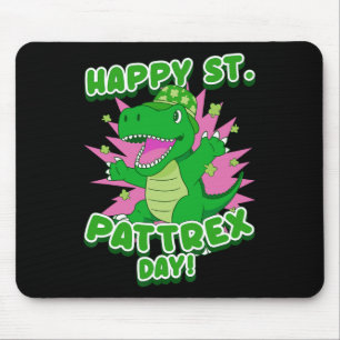 Happy St. Patricks Day Saint Paddy Day Dinosaur Lo Mouse Mat
