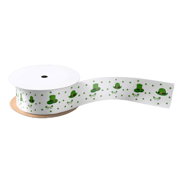 Happy St Patrick's Day Satin Ribbon (Spool)