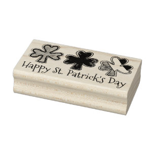 Happy St. Patrick's Day Shamrock Cookies Stamp