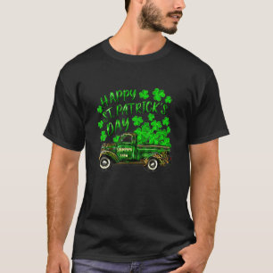 Happy St. Patrick's Day Shamrock Farm Truck T-Shirt