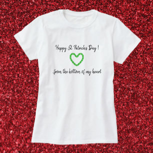 Happy St Patrick's Day Shamrock Heart T-Shirt