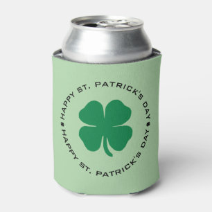 Happy St. Patrick's Day Shamrock Lucky Charm Can Cooler