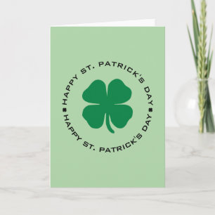Happy St. Patrick's Day Shamrock Lucky Charm Card
