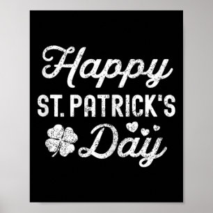 Happy St Patricks Day Shamrock Lucky Girl Womens 1 Poster
