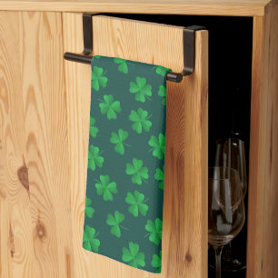 HAPPY ST. PATRICK'S DAY Shamrock Pattern Kitchen T Tea Towel
