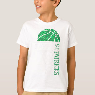 Happy St Patricks Day Shamrock Sketll Player Net _ T-Shirt