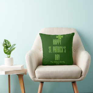 Happy St. patrick's day Shamrocks family photo  Cushion