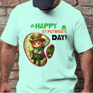 Happy St.Patrick's Day! - Shimmering Shamrock Ball T-Shirt