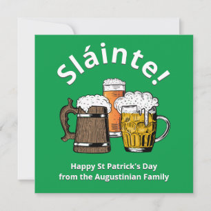 HAPPY ST PATRICK'S DAY Sláinte! Beers Holiday Card