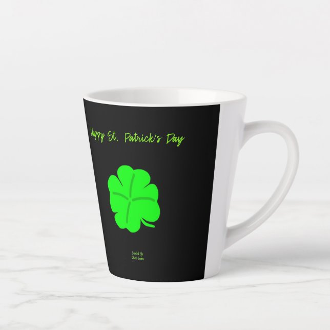 Happy St.  Patrick's Day Small Latte Mug (Right)