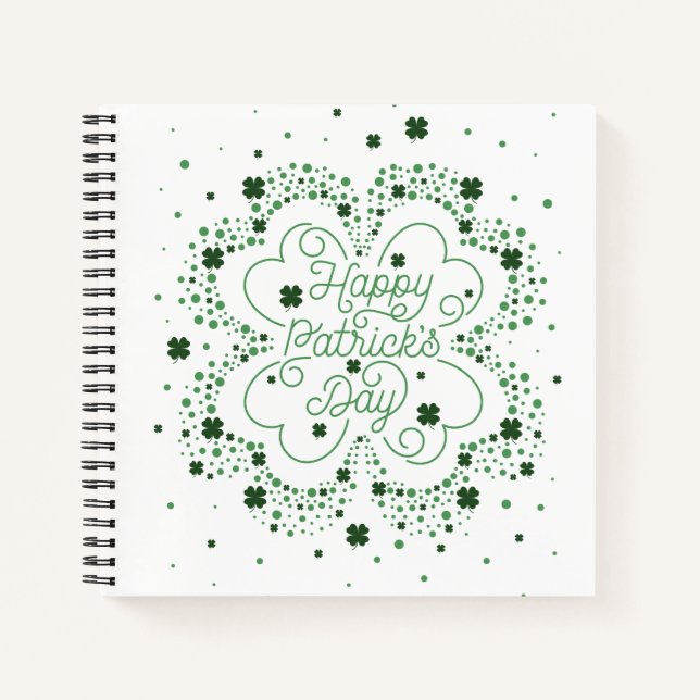 Happy St. Patrick's Day Sq Notebook (Front)