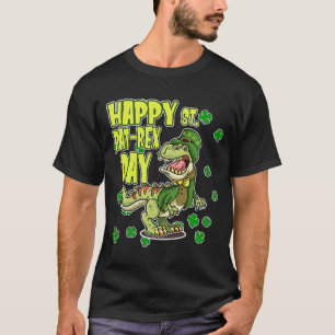 Happy St Patricks Day St Pat Rex Rex Shamrock C T-Shirt