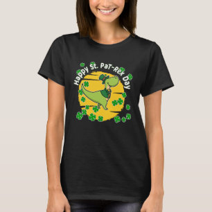 Happy St Patricks Day St Patrex Paddys Rex Girls B T-Shirt