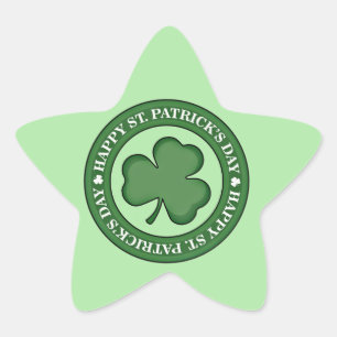 Happy St. Patricks Day Star Sticker