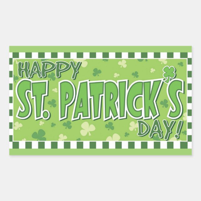 Happy St. Patrick's Day Sticker (Front)