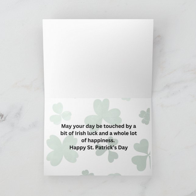 Happy St. Patrick's Day Thank You Card (Inside)