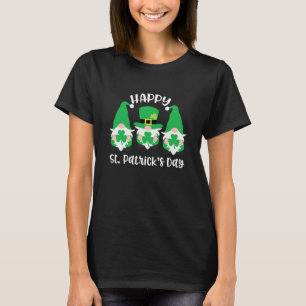 Happy St Patrick's Day Three Gnome Irish Shamrock T-Shirt