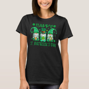 Happy St Patrick's Day Three Gnome Irish Shamrock T-Shirt