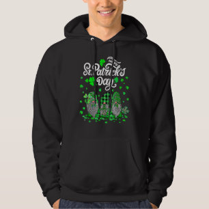 Happy St Patrick's Day Three Gnomes Shamrock Essen Hoodie
