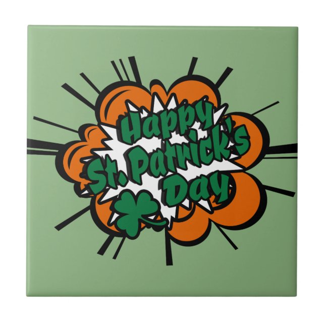 Happy St. Patrick's Day Tile (Front)