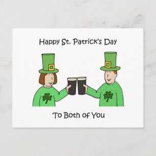 Happy St Patrick's Day to Both of You Postcard