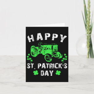 Happy St Patrick's Day Tractor Funny Toddler Boys Card
