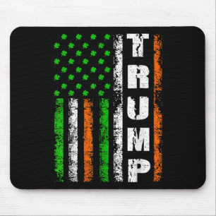 Happy St Patricks Day Trump Men Women Flag Mouse Mat