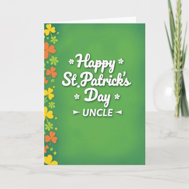 Happy St Patricks Day Uncle Card (Front)