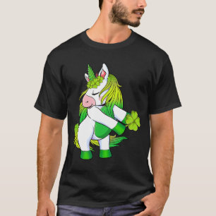 Happy St Patrick's Day  Unicorn Lucky Shamrock Iri T-Shirt
