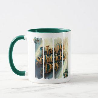 Happy St.Patrick's Day Vertical Brushstroke Mug