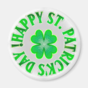Happy St. Patrick's Day! Vintage Shamrock Magnet