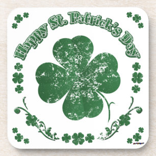 Happy St. Patrick's Day - vintage style Coaster