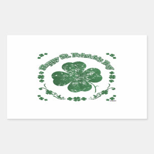 Happy St. Patrick's Day - vintage style Rectangular Sticker