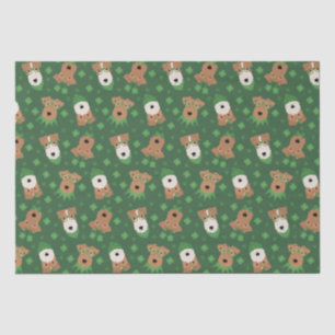 Happy St Patricks Day Welsh Wire Fox Terrier Dogs Tissue Paper