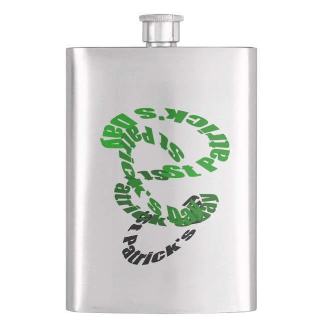 Happy St Patrick's Day Whirl Flask (Front)