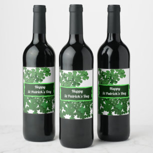 Happy St Patrick's Day Wine Label