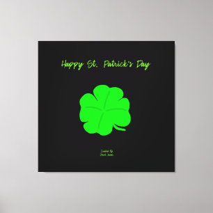 Happy St. Patrick's Day Wrapped Canvas