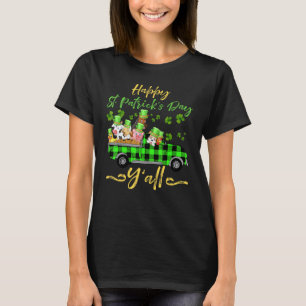 Happy St Patrick's Day Y'all Lucky Farmer Animal P T-Shirt