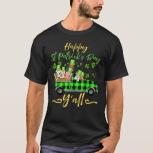 Happy St Patrick's Day Y'all Lucky Farmer Animal P T-Shirt