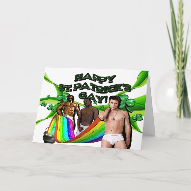 Happy St Patrick's Gay! Card (Front)